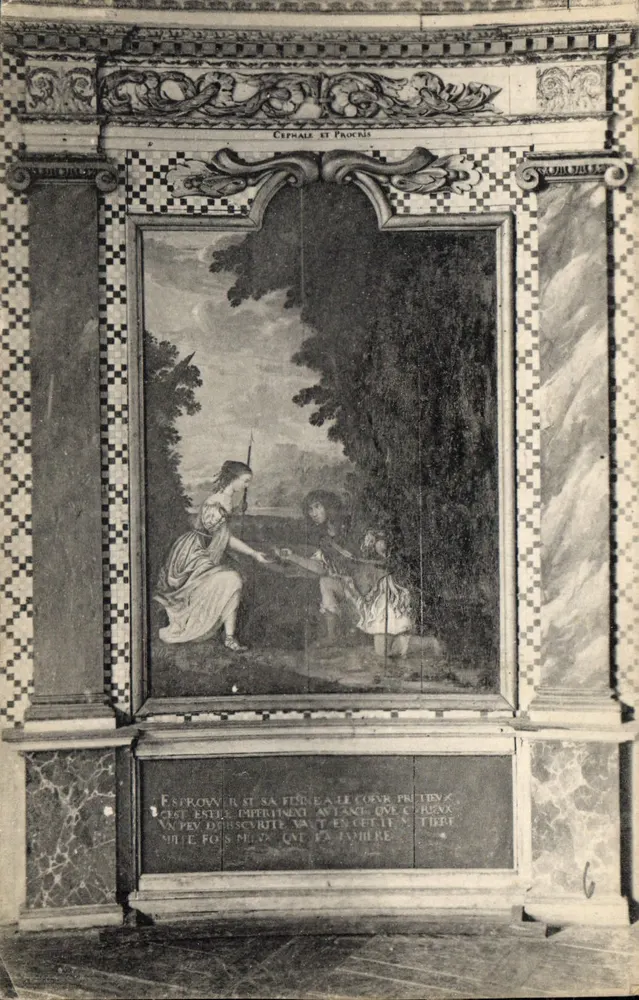 Cephalus und Procris — Schloss Bussy-Rabutin (Côte d'Or) — L. Hudson, Foto, 5, Rue Ornano, Paris - Vorderseite