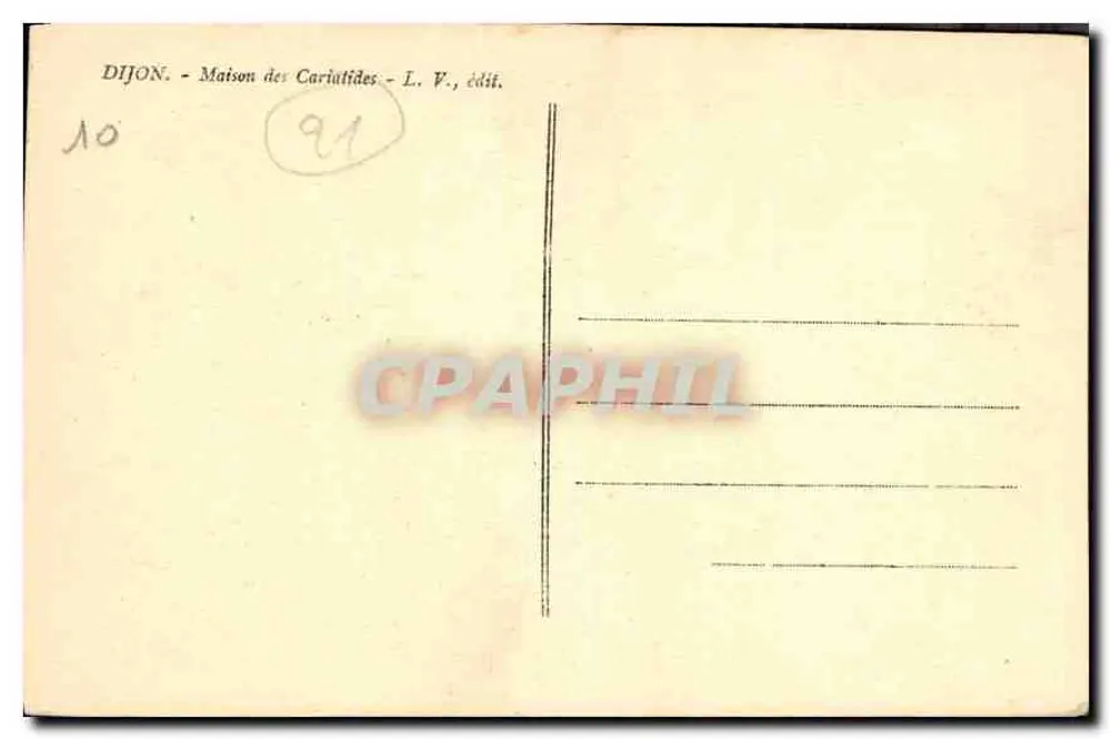 Dijon — Casa das Cariatides — L. V., editor - Verso