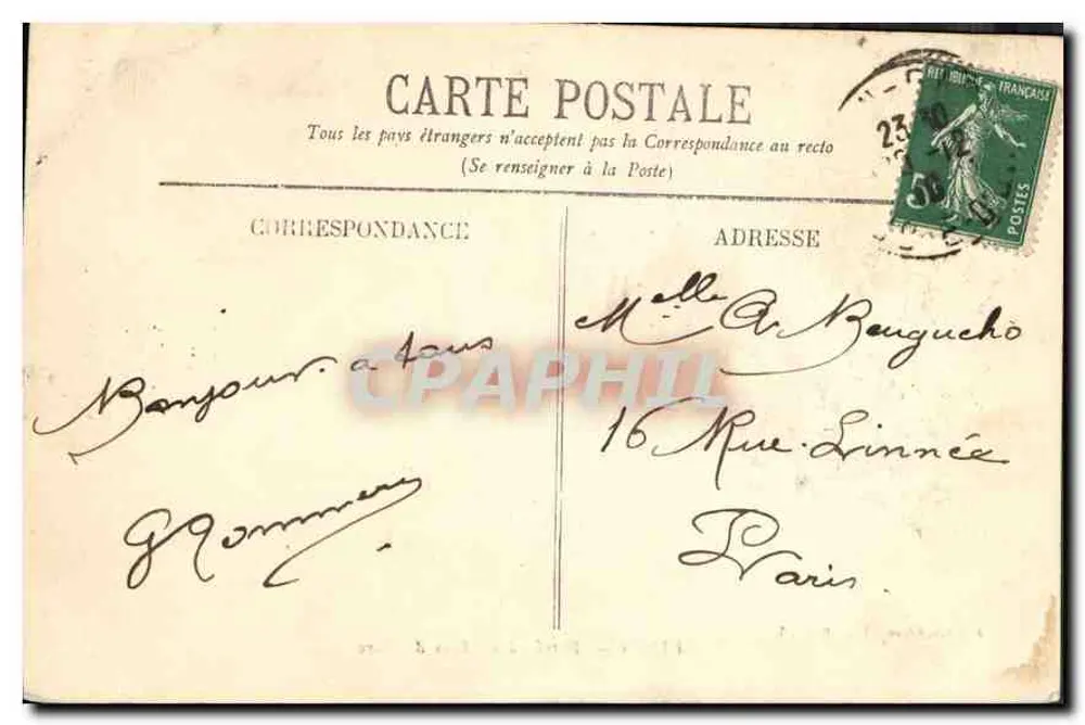 Dijon — Entrada das Alées do Parc — J. Gérin, editor, Placa Baryey, 1 - Verso