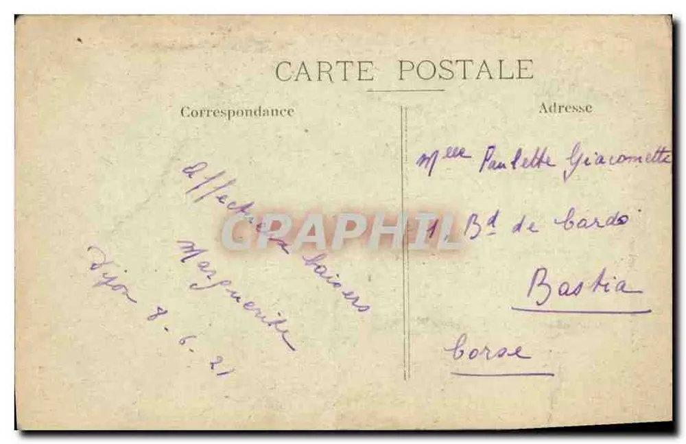 Dijon — Palácio de Justiça — editor desconhecido, n° 8 - Verso