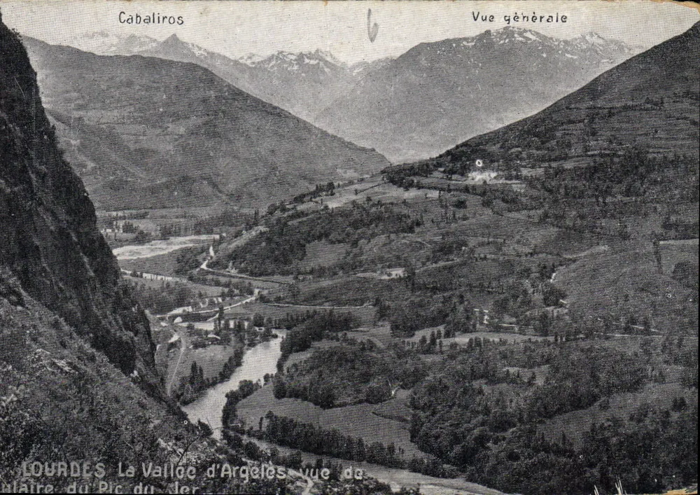 Valle de Argeles vista de Cabaliiros — Tournes, editor desconhecido, número de série não visível - Frente