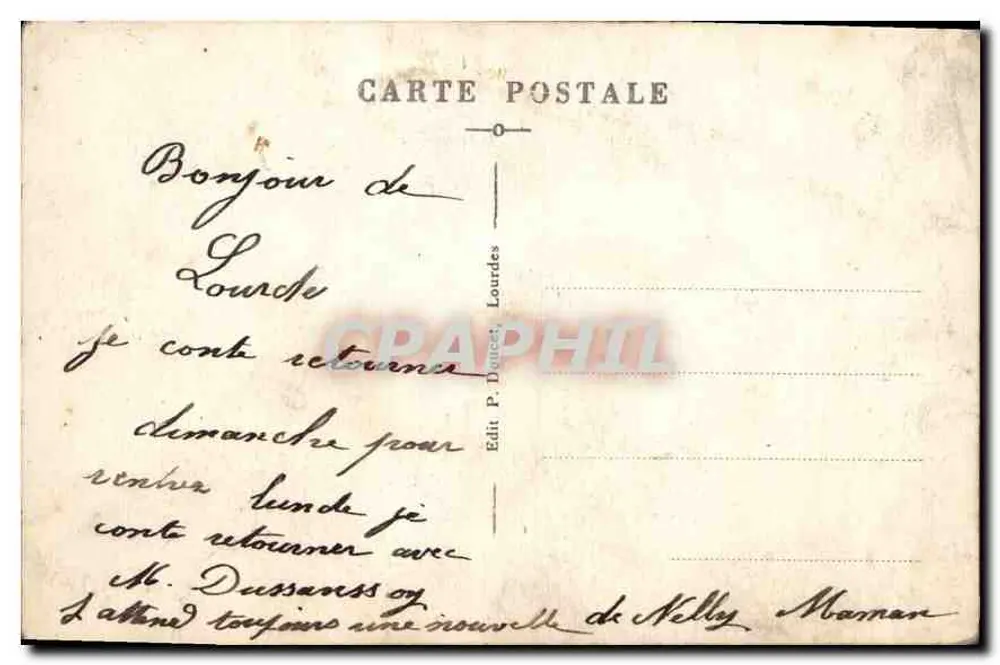 Lourdes — O Castelo-Forte — P.D. n°6 - Verso