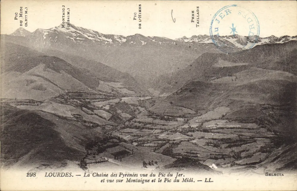 Die Pyrenäen von Pic du Jer aus gesehen — Lourdes — Selecta - Vorderseite