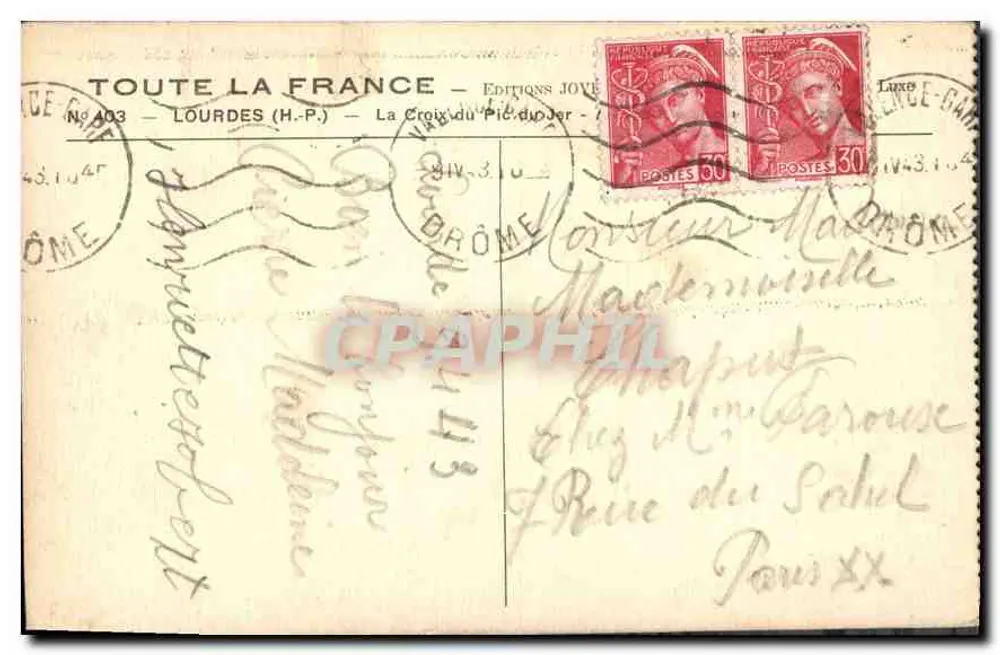 A Cruz do Pic du Jer — Edições JOVE — N°403 - Verso