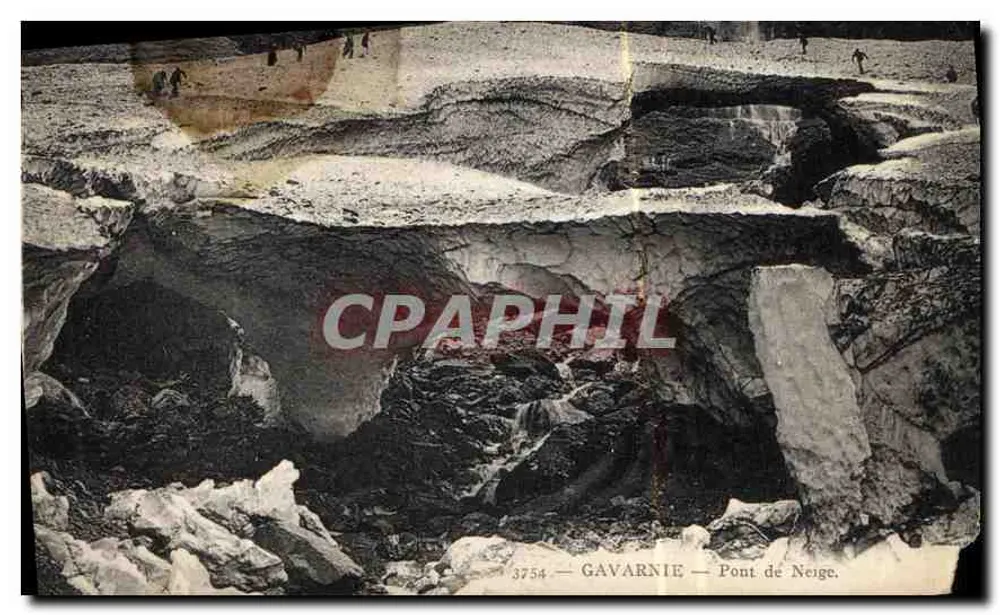 Gavarnie — Ponte de Neige — Imp. A.D.I.A. de St-Pancré - Frente
