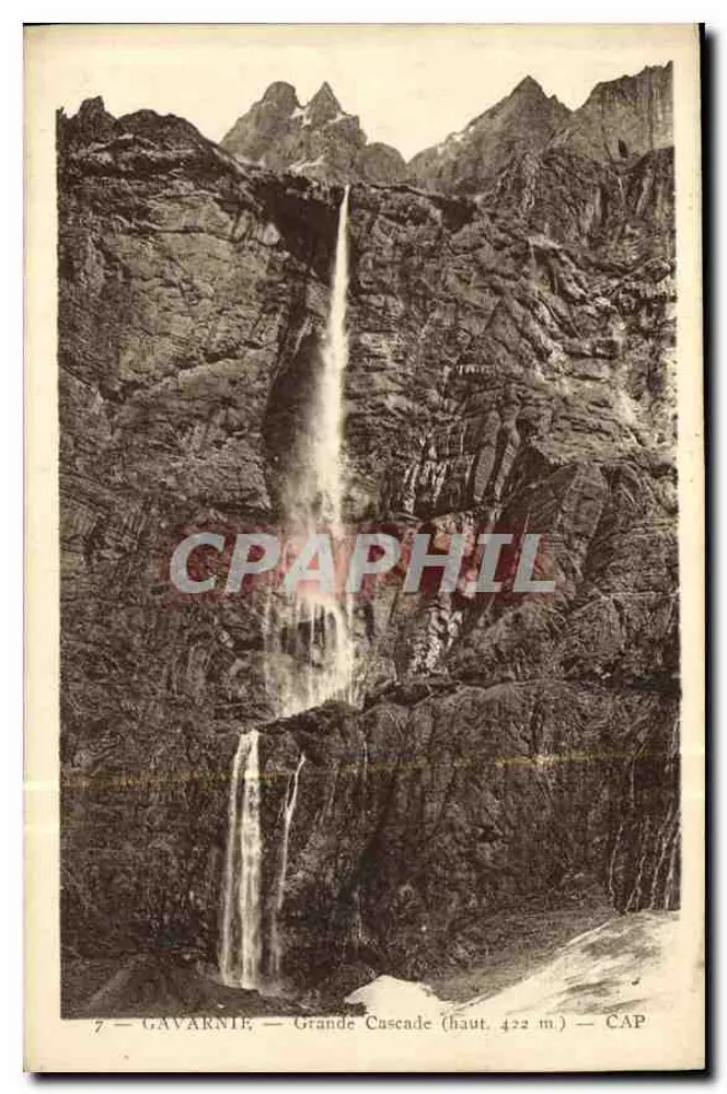 Gavarnie — Grande Cascade (altura 422 m) — Bilhete postal antigo - Frente