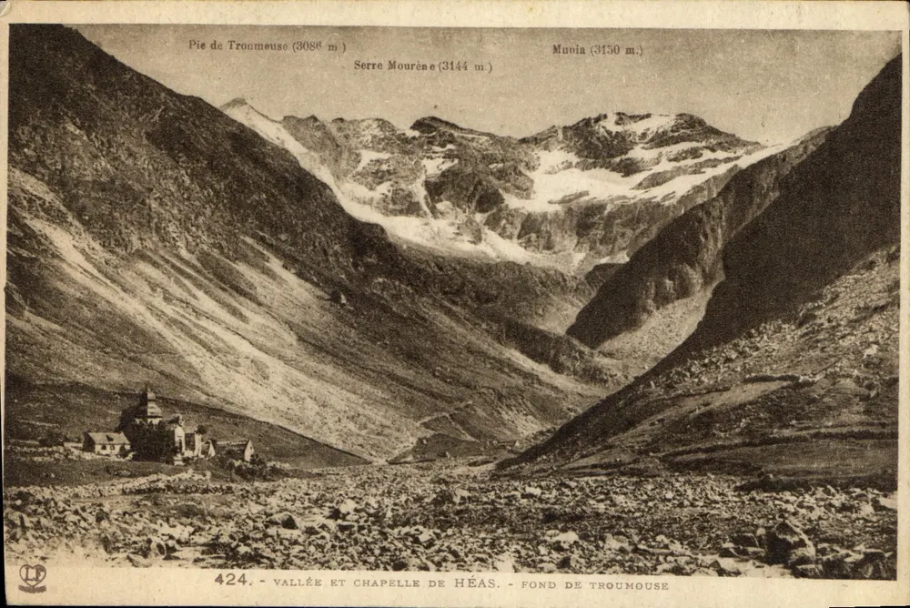 Tal und Kapelle von Héas — Fond de Troumousse — Héliogravure Laboue, Héas - Vorderseite