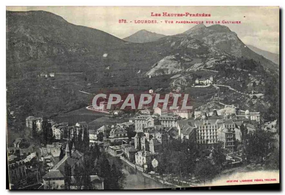 Lourdes — Panoramablick auf den Calvary — J. P. L'Abaque Frères, Toulouse - Vorderseite
