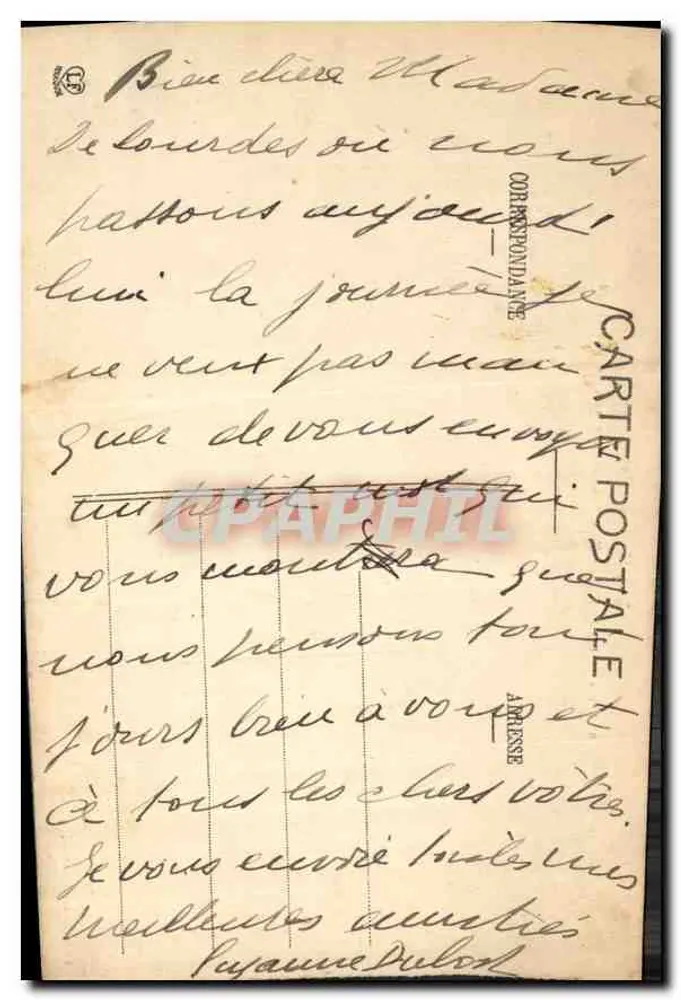 Lourdes — Vogelperspektive auf die Basilika — Phototypie Labouche frères, Toulouse, n° 815 bis - Rückseite