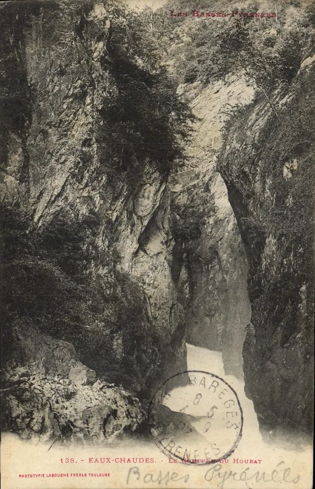 Eaux-Chaudes - O Gouffre do Hourat — Fototipia Labouche Frères Toulouse, n°138 - Frente
