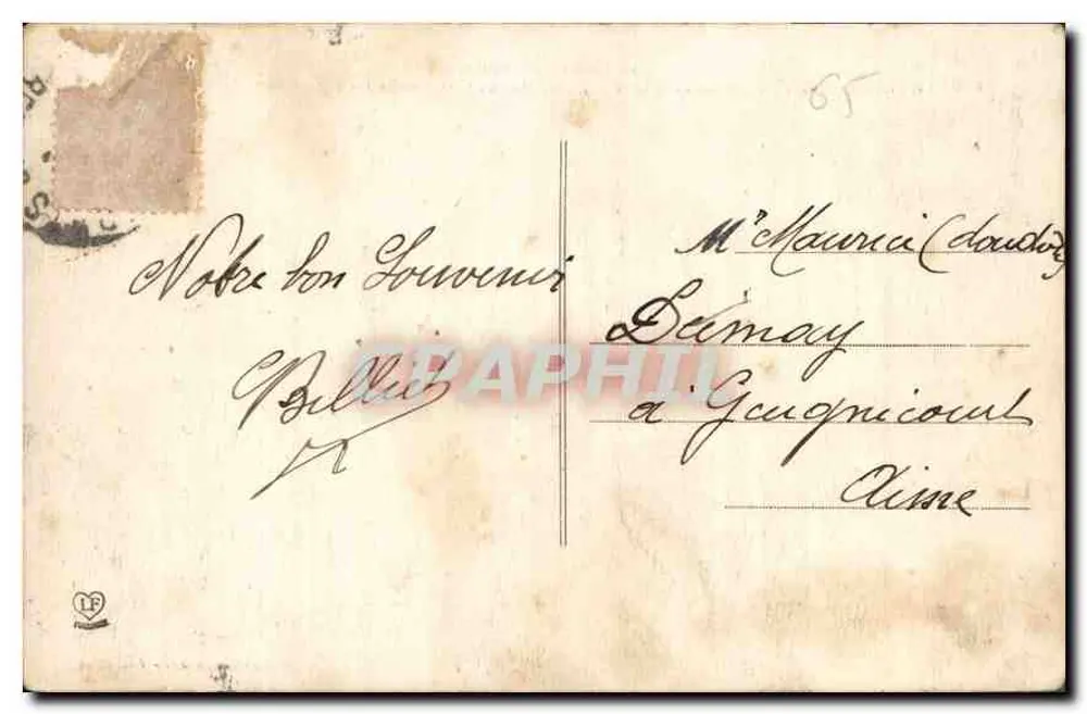 Die Hochpyrenäen — Kette der Pyrenäen und Tal von Argelès — Ansicht vom Pic de Jen (Zentralteil) — Verlag Lourdes, Nr. 875 - Rückseite