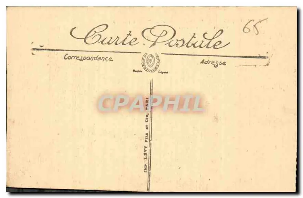 Lourdes — Die Tal der Argelès und die Pyrenäen von der Pic du Jer aus gesehen — LL. — Nr. 157 - Rückseite