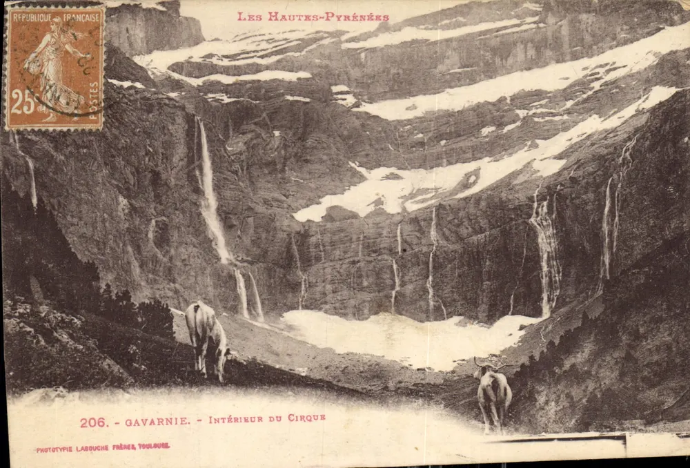Gavarnie - Interior do Cirque — Les Hautes-Pyrénées — Fototipo Labouche Frères, Toulouse - Frente