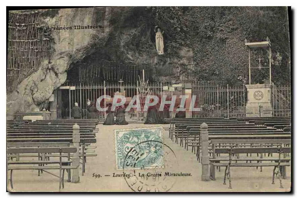 Lourdes — A Gruta Milagrosa — Edições Pyrénées Illustrées, n° 599 - Frente