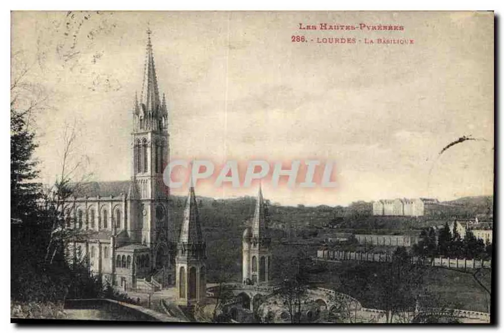 Lourdes - A Basílica — Les Hautes-Pyrénées, n°286 - Frente