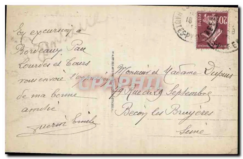 Lourdes - A Basílica e o Gave — editor desconhecido, n° 23 - Verso