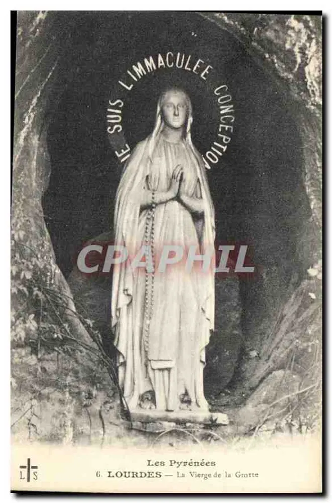 Lourdes — A Virgem da Gruta — Os Pirineus - Frente