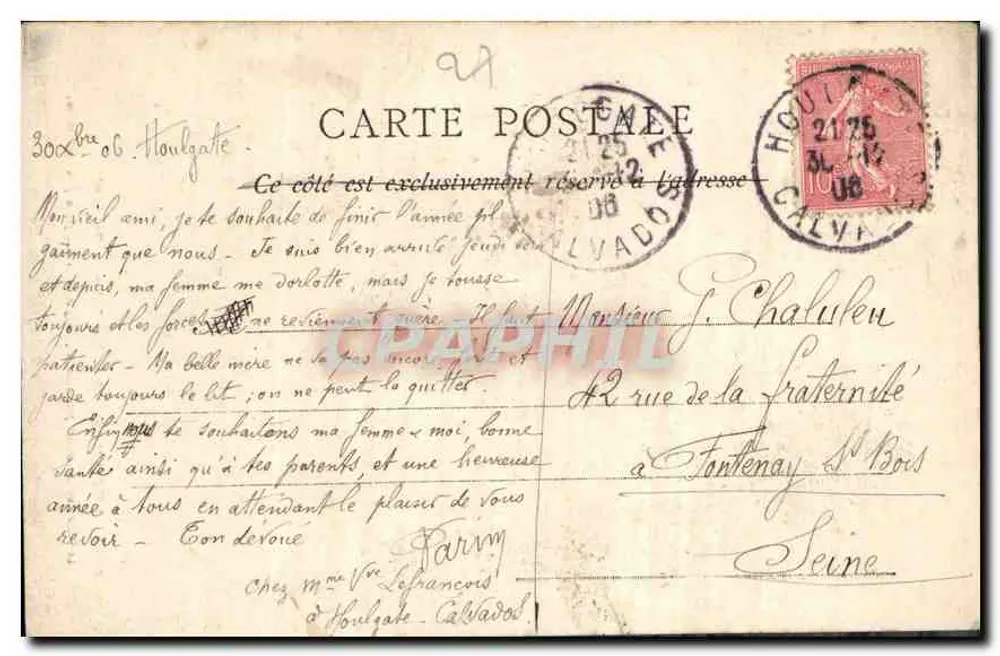 Les Andelys — Het Donjon en het Kasteel Gaillard — La C.P.A. Parijs - Achterkant