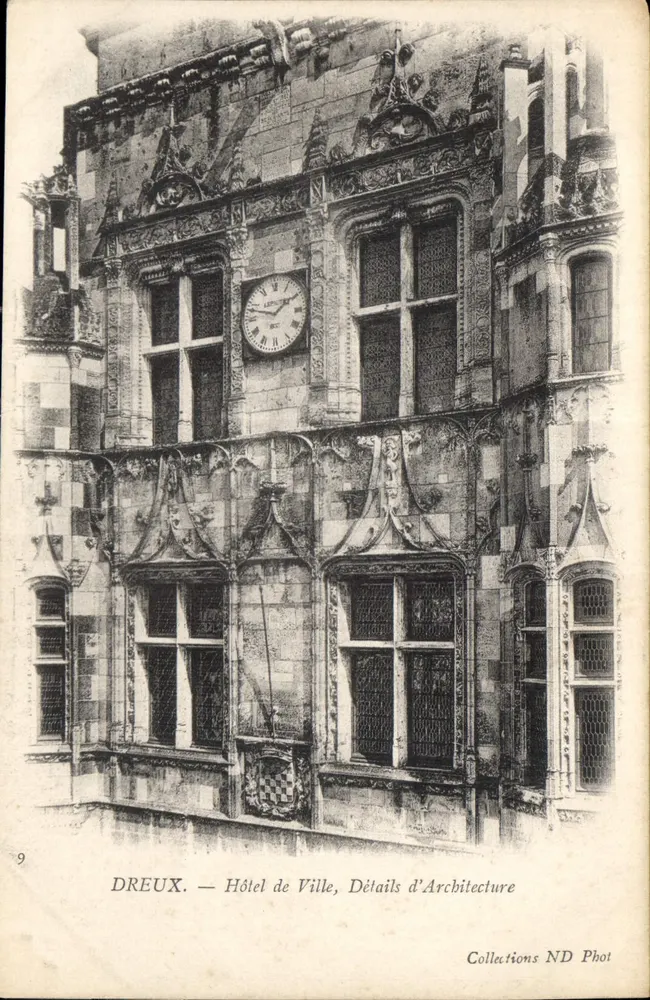 Dreux — Rathaus, Architekturelle Details — Collections ND Phot - Vorderseite