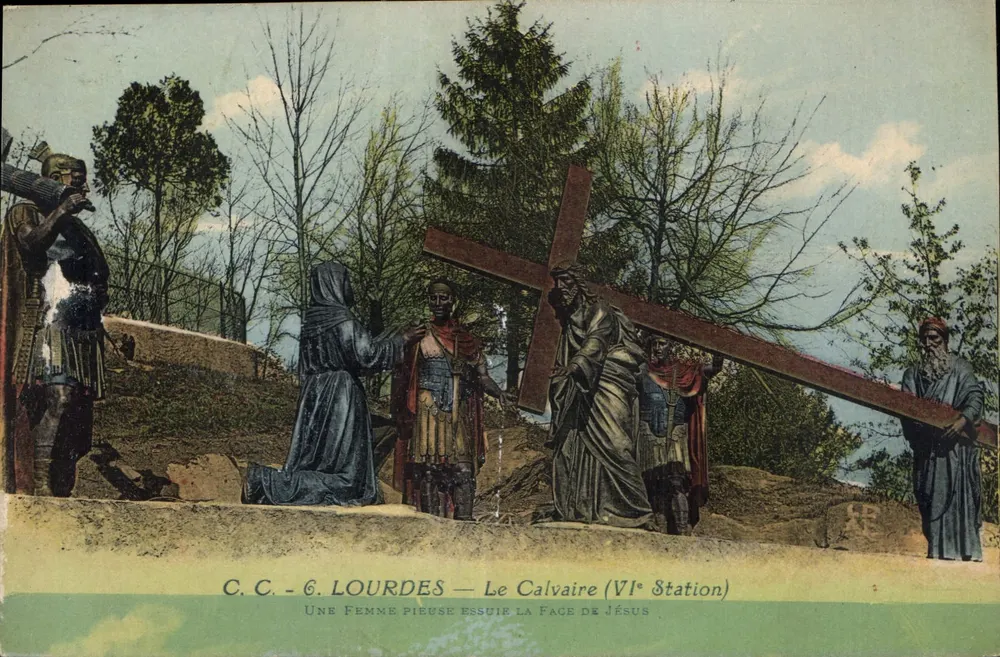 Lourdes — A Via Crucis (Sexta Estação) — C.C. - 6. Lourdes - Frente