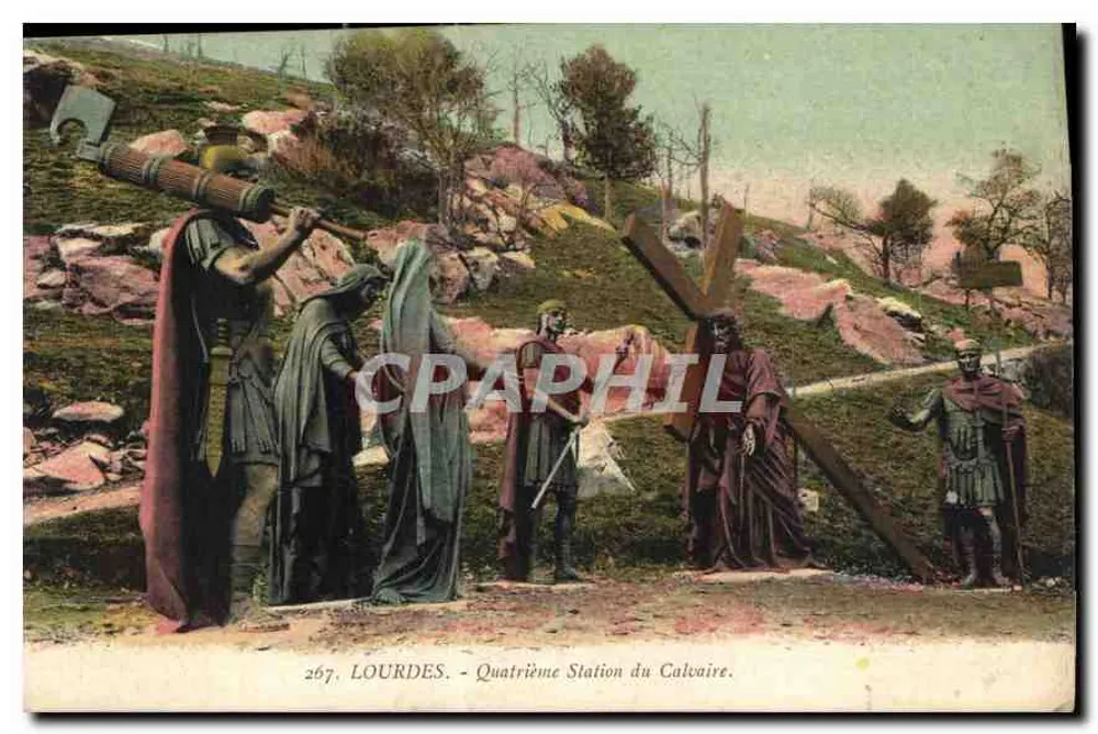 Lourdes - Vierte Station des Kreuzwegs — Edition F. Viron, Nr. 267 - Vorderseite