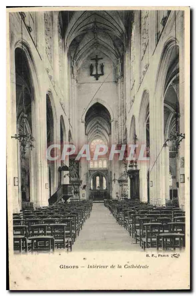 Gisors — Interior da Catedral — B. F., Paris - Frente