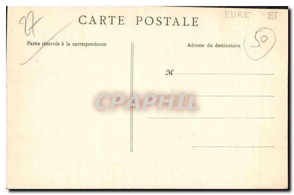 Gisors — Interior da Catedral — B. F., Paris - Verso