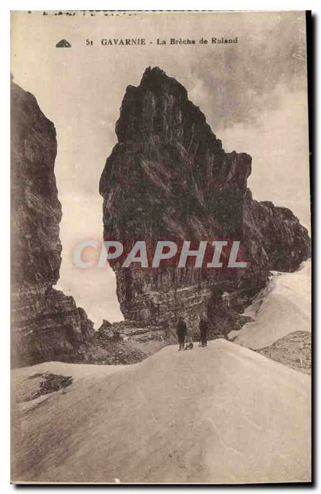 Gavarnie - La Brèche de Roland — vista panoramica — editore sconosciuto, n° 51 - Recto
