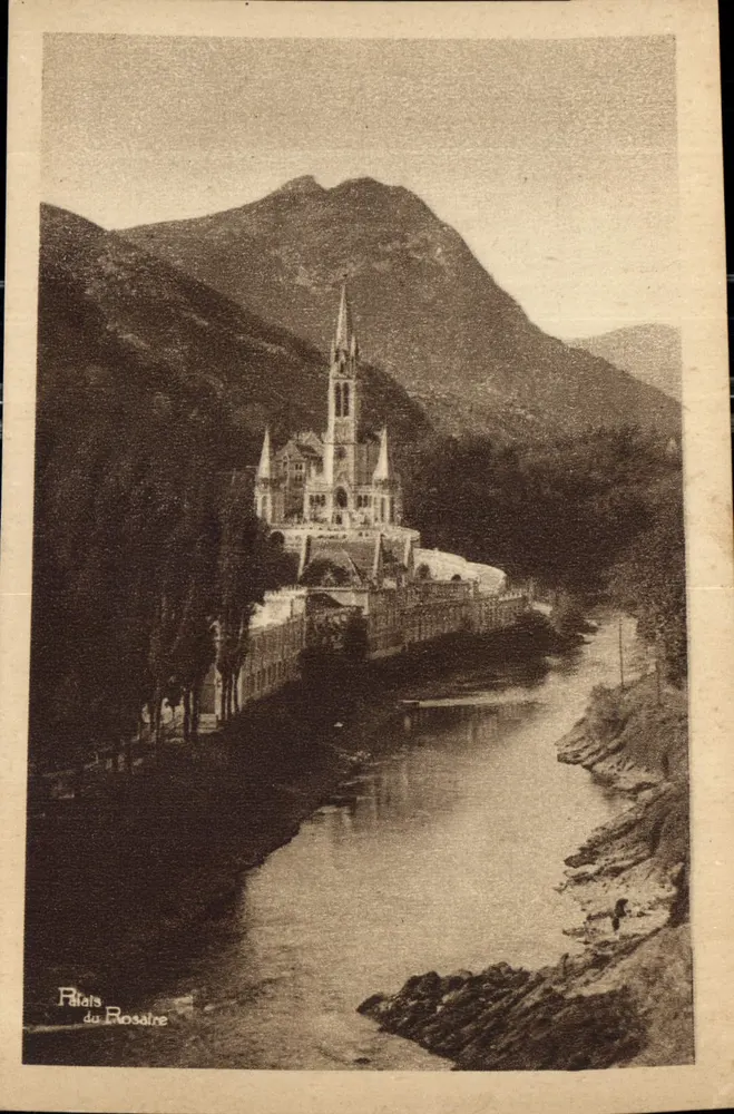 Die Heiligtümer und der Gave — Lourdes — Edition Palais du Rosaire Lourdes - Vorderseite