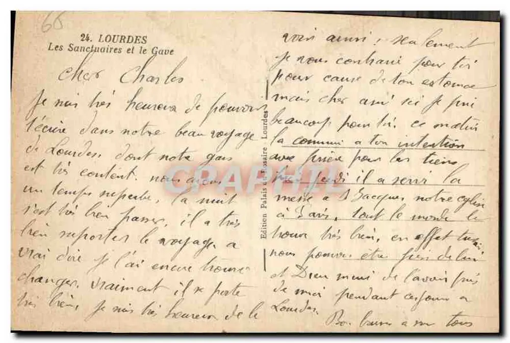 Die Heiligtümer und der Gave — Lourdes — Edition Palais du Rosaire Lourdes - Rückseite