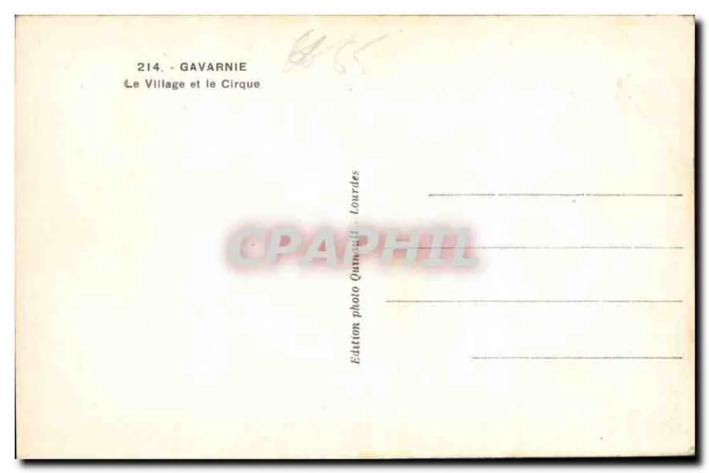 Gavarnie — Das Dorf und der Cirque — Photo Edition Gurnaut-Lourdes - Rückseite