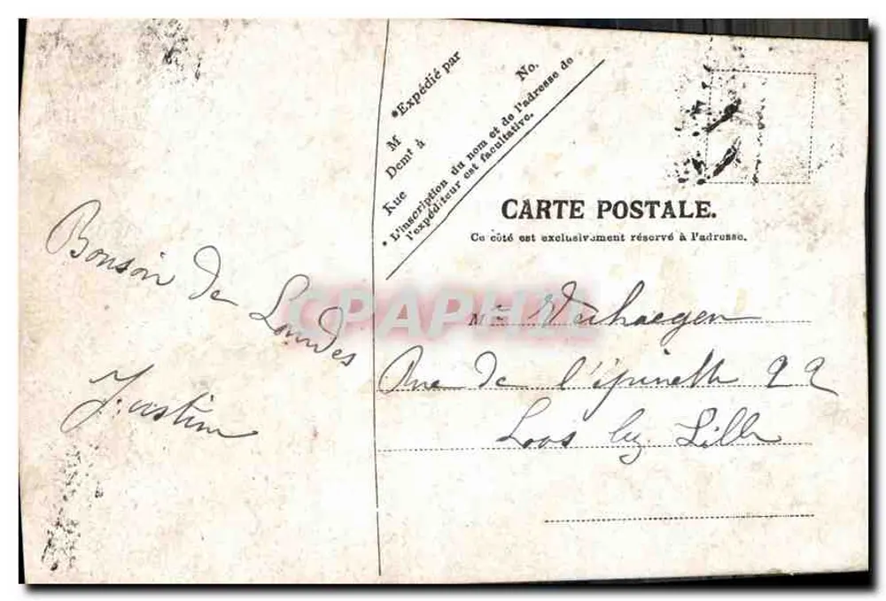 Lourdes — Conjunto da Basílica & do Rosário — editor não identificado - Verso