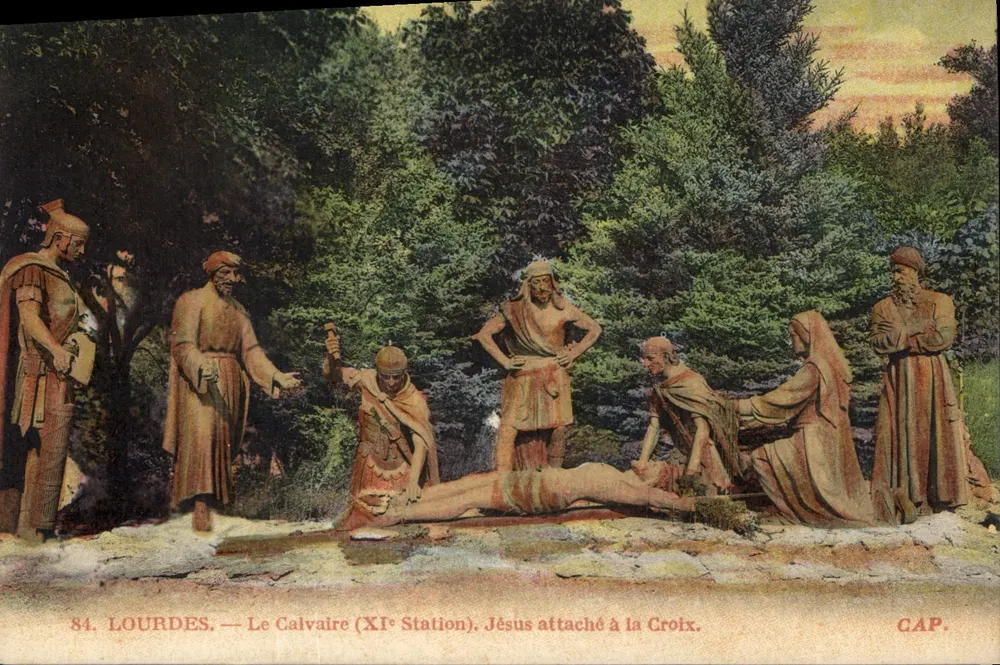 Lourdes — Der Calvary (XI. Station). Jesus am Kreuz — CAP, Nr. 84 - Vorderseite