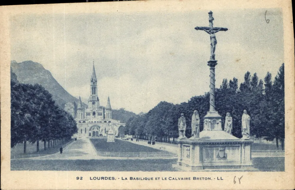 Lourdes - Die Basilika und der Bretonische Calvary — LL, n° 92 - Vorderseite