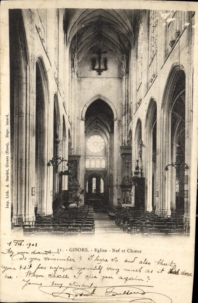 Gisors - Kerk - Navel en Koor — Imp. Lith. A. Bardel, Gisors (Eure) — n°31 - Voorkant