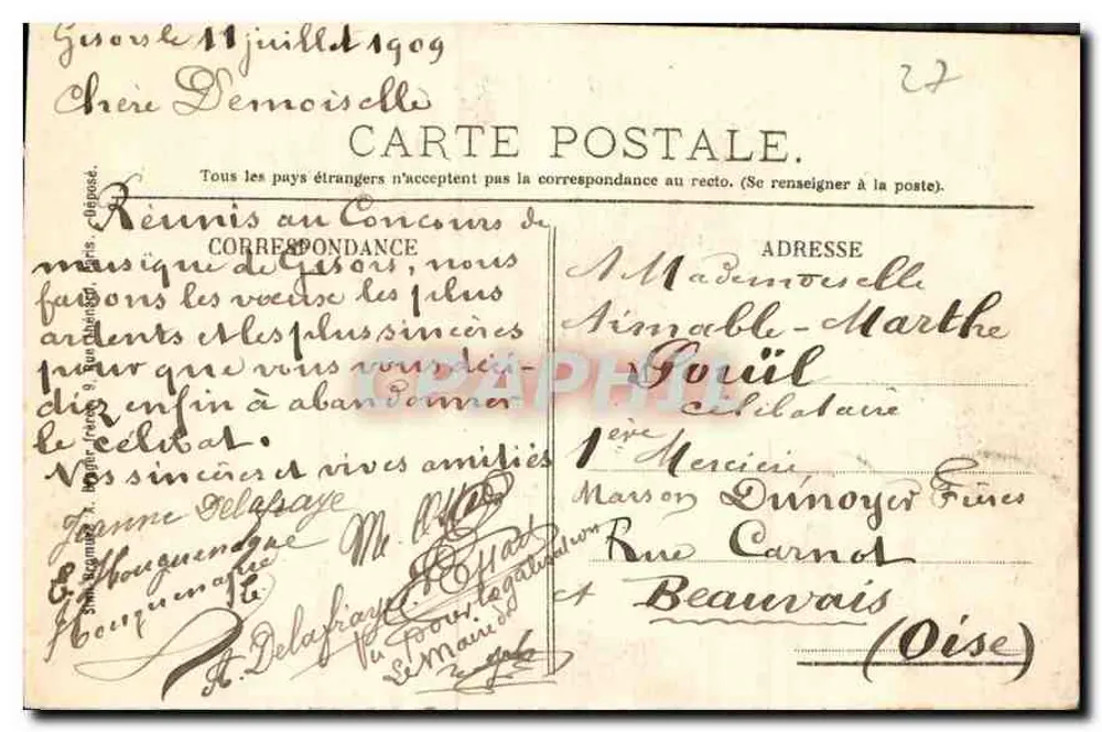 Gisors (Eure) — Trabalhos do Priscoblier — Biard, editor - Verso