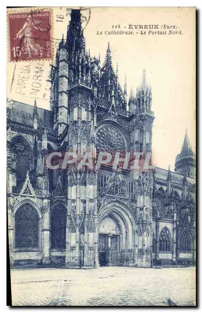 Évreux (Eure) — Die Kathedrale — Der Nordportal — Photo-Édition, 6, Rue Sérétie - Paris - Vorderseite