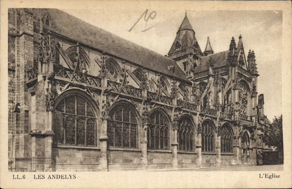 Les Andelys — A Igreja — LL.6 — Editora Cité des Arts Photomécaniques, Paris - Frente