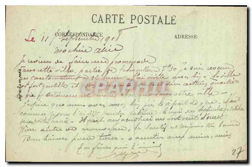Gisors — Panorama preso dal Donjon verso il Sud — LL. - Verso