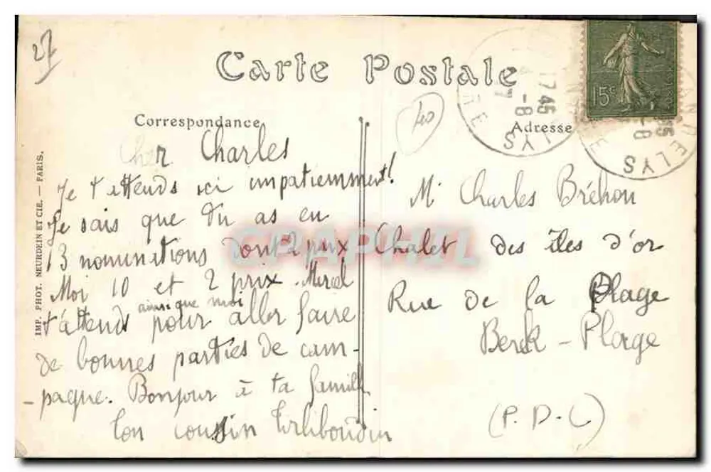 Okręgi Andelys — Halte de la Roque — ND. Piol. n°26 - Rewers