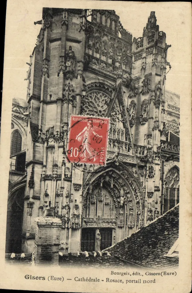Gisors (Eure) — Kathedrale - Rosette, Nordportal — Bourgeix, Verlag, Gisors (Eure) - Vorderseite