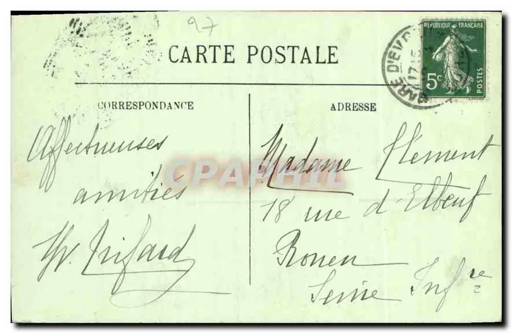 Évreux — Die Kathedrale aus der Sicht von Tir — LL. n°5 - Rückseite