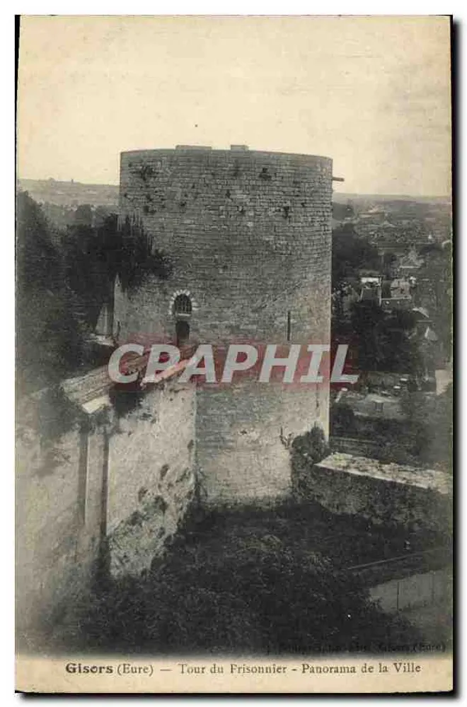 Gisors (Eure) — Tour du Frisonnier — Panorama der Stadt - Vorderseite