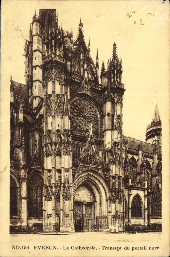 Evreux - Die Kathedrale - Transept des nördlichen Portals - Vorderseite