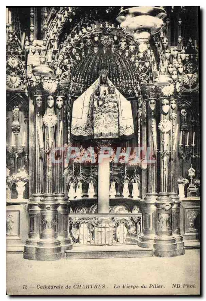 Kathedrale von Chartres — Die Jungfrau am Säulenpfeiler — ND Phot. - Vorderseite