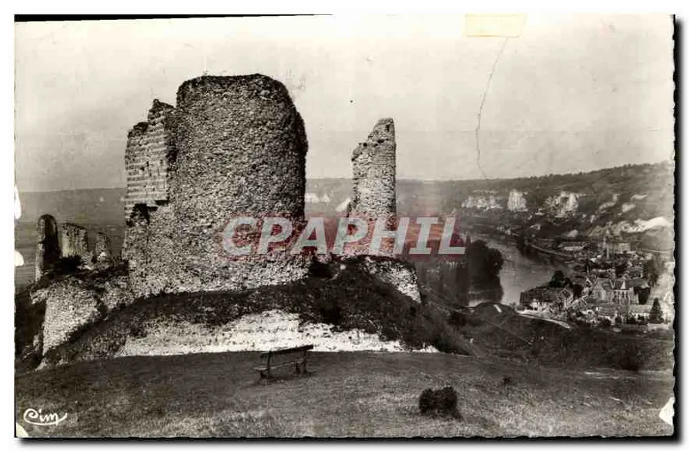 Les Andelys (Eure) — Teil der Ruinen des Château Gaillard — Photo-Cliére Hagon (S.-Et.-L.) - Vorderseite