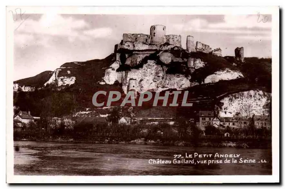 Schloss Gaillard, Ansicht aus der Seine — Le Petit Andely — Levy et Neudien, Paris - Vorderseite