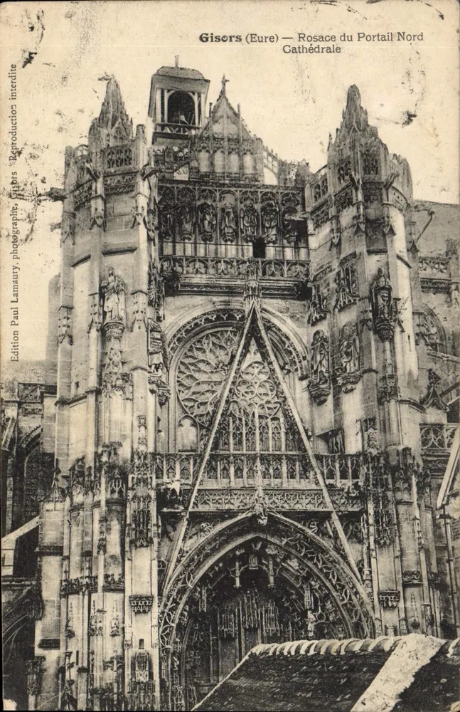 Gisors (Eure) — Rosette des Nordportals — Kathedrale — Ausgabe Paul Lannuary - Vorderseite