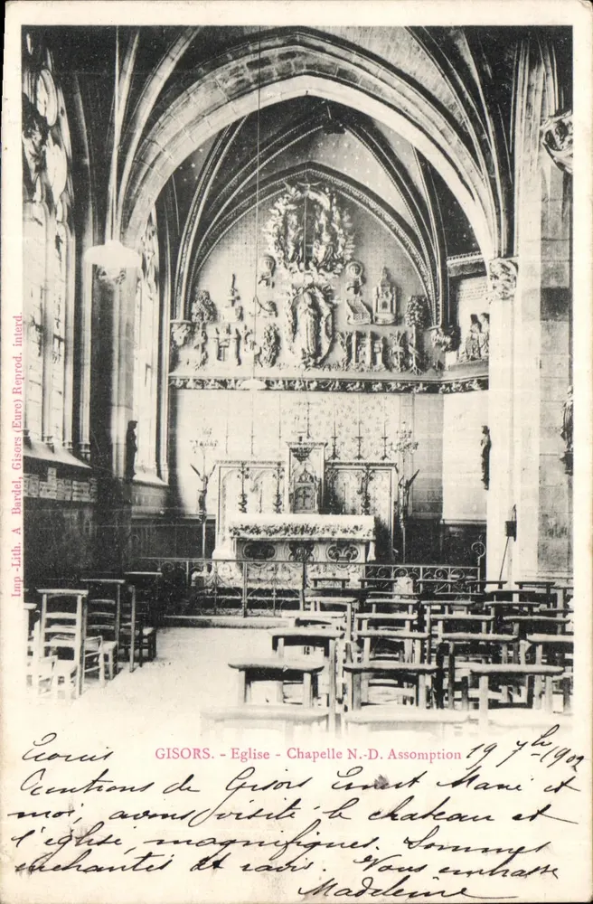 Gisors - Igreja - Capela N.-D. Assunção — A. Bardeil, Gisors (Eure) — número de série não visível - Frente