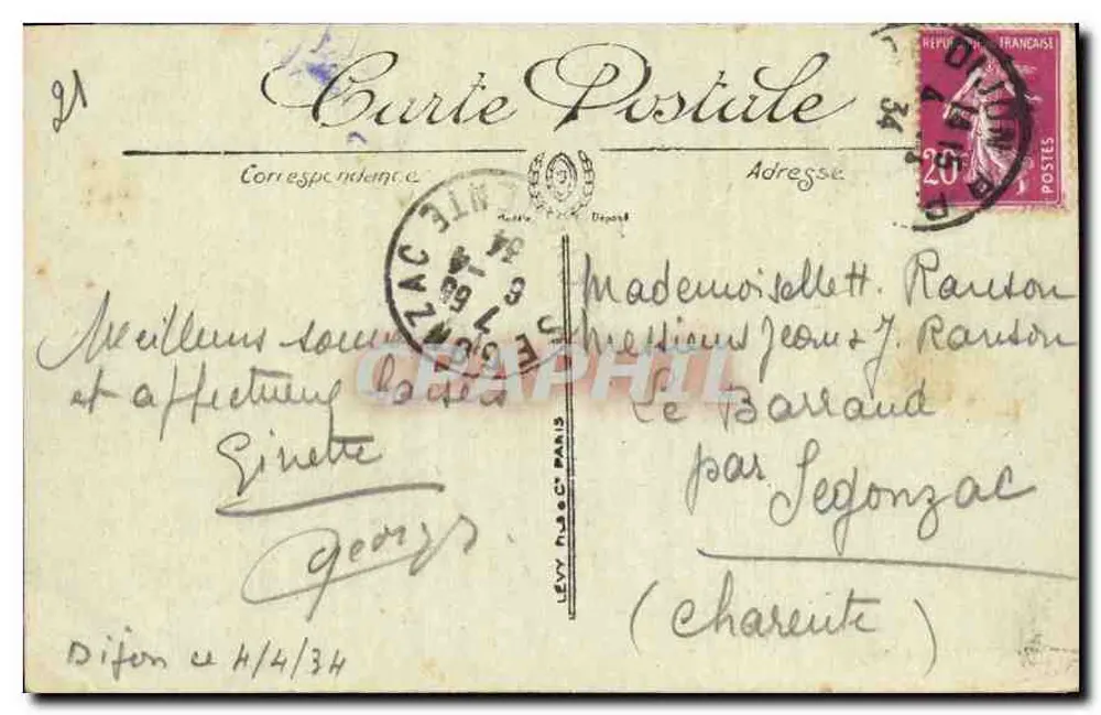 Dijon — Der Portal des Palasts der Gerechtigkeit — LL - Rückseite